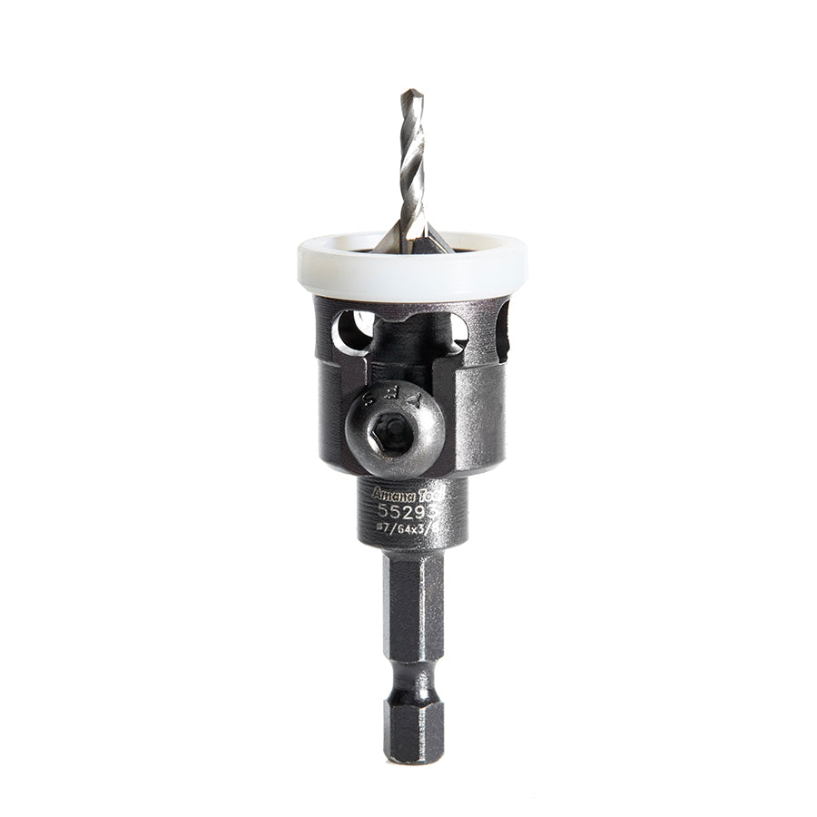 82° COUNTERSINK WITH ADJUSTABLE LOW FRICTION DEPTH STOP